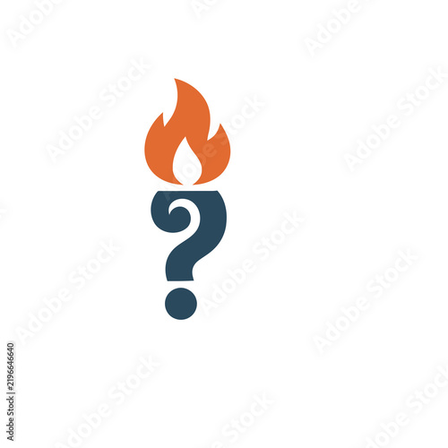 Question Mark With Flame Icon
