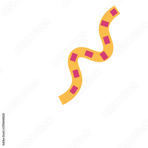 Wavy yellow line with pink squares