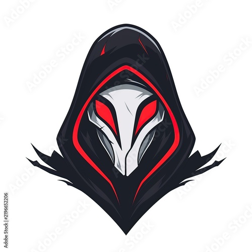 Fierce Warrior Mask Esports Mascot Logo with Bold Aggressive Gaming Character Design
