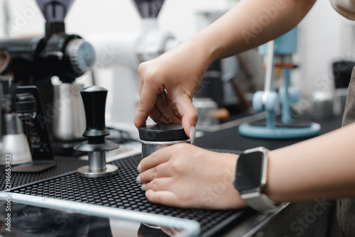 Obraz na płótnie Espresso preparation concept
