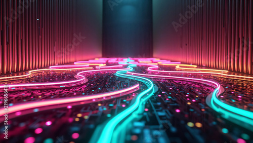 Tapety artystyczne 光のコードウェイ