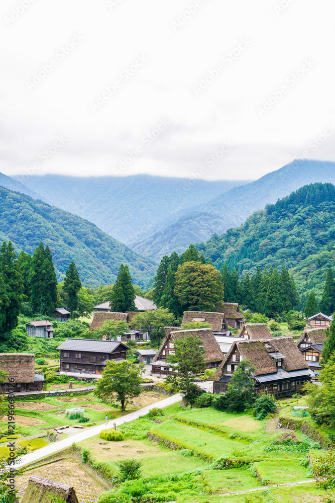 Obraz premium 日本富山県五箇山の集落