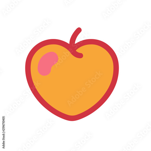 Stylized heart-shaped fruit icon