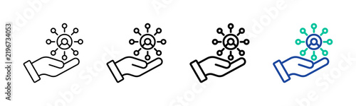 Social Reach Icon Collection Different Style Outline
