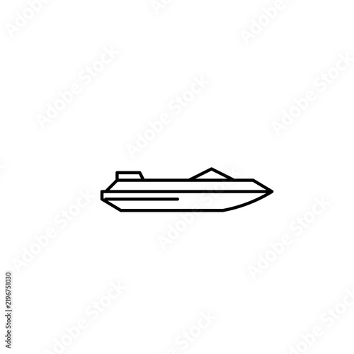 boat on white