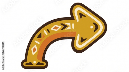 Cartoon donut with sprinkles and bite mark