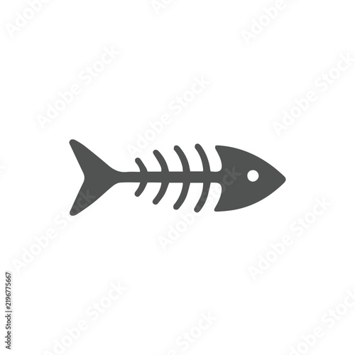 fish skeleton isolated on transparent background