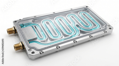 Liquid Cooling Plate with Internal Serpentine Thermal Channel