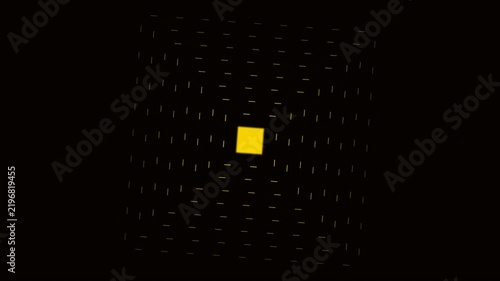 Golden Quantum Processor Matrix Fractal Technology Background - 4K Seamless Loop