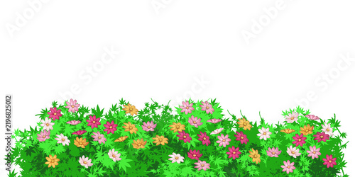Green bush with beautiful flower 04