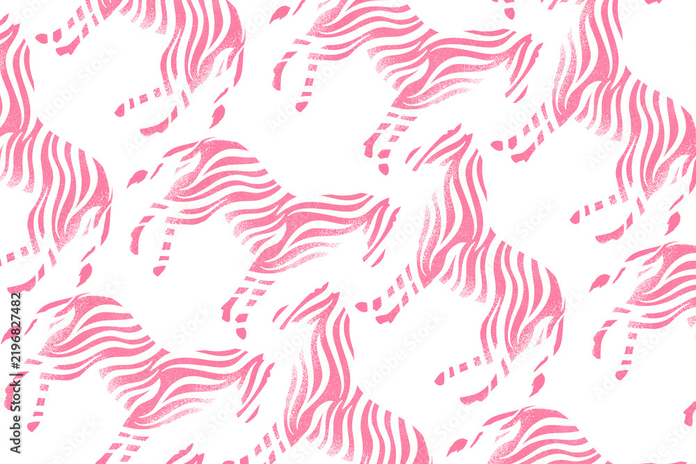 Fototapeta premium Zebra pattern png, transparent background, pink animal kidcore design