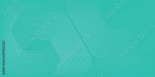 Hexagon blue wave line light layout pattern  background art