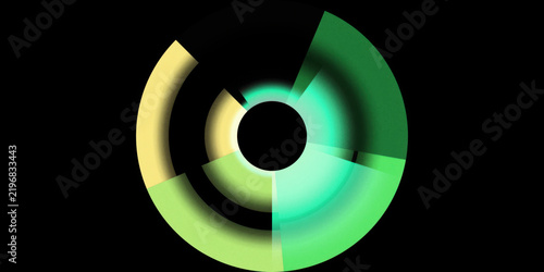 Obraz w ramie Abstract glowing circular gradient design