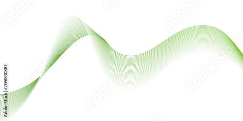Abstract green waves background, Abstract green wavy lines. Colorful vector background.green wave melody lines on white background,Abstract green wave lines pattern background. green wave lines frame,