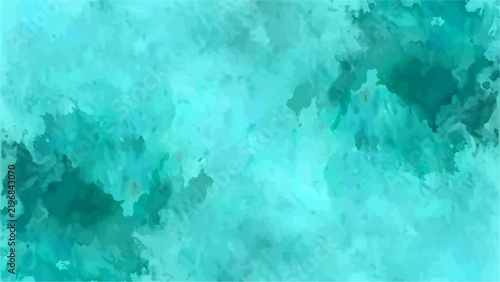 Aqua blue abstract watercolor texture with thick brush strokes during daylight creating a vibrant and organic background for design