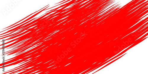 Red grunge brush stroke abstract background with rough hand painted texture
