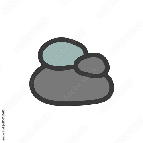Stack of smooth stones illustration