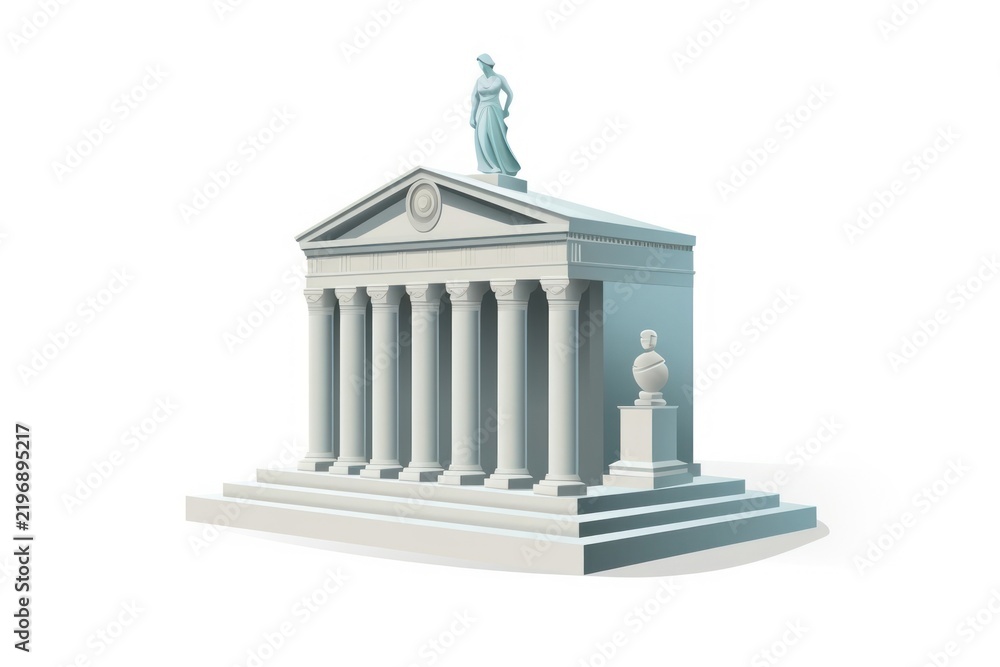 Obraz premium Bank statue architecture sculpture building.