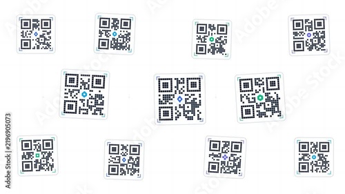 Dynamic Grid of Colorful Motion Animated QR Codes