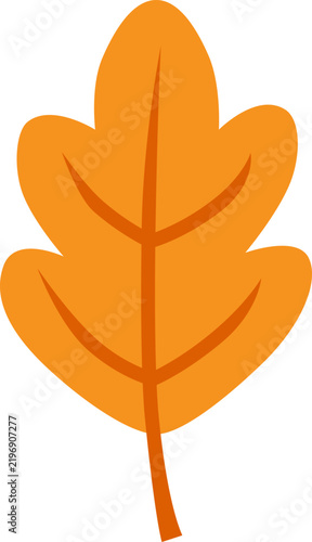 Leaf - Oak, Orange