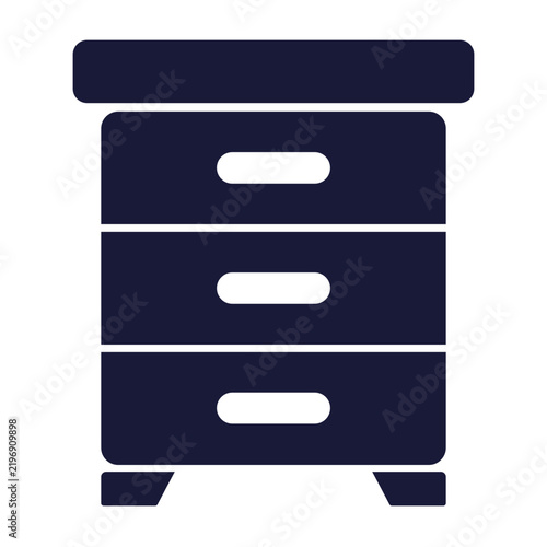 Minimalist Nightstand Cabinet Furniture Icon