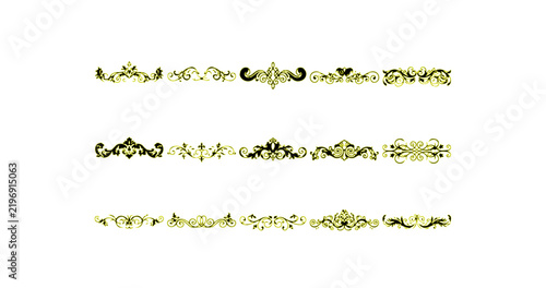 Luxury Golden Islamic Ornamental Divider Lines Collection