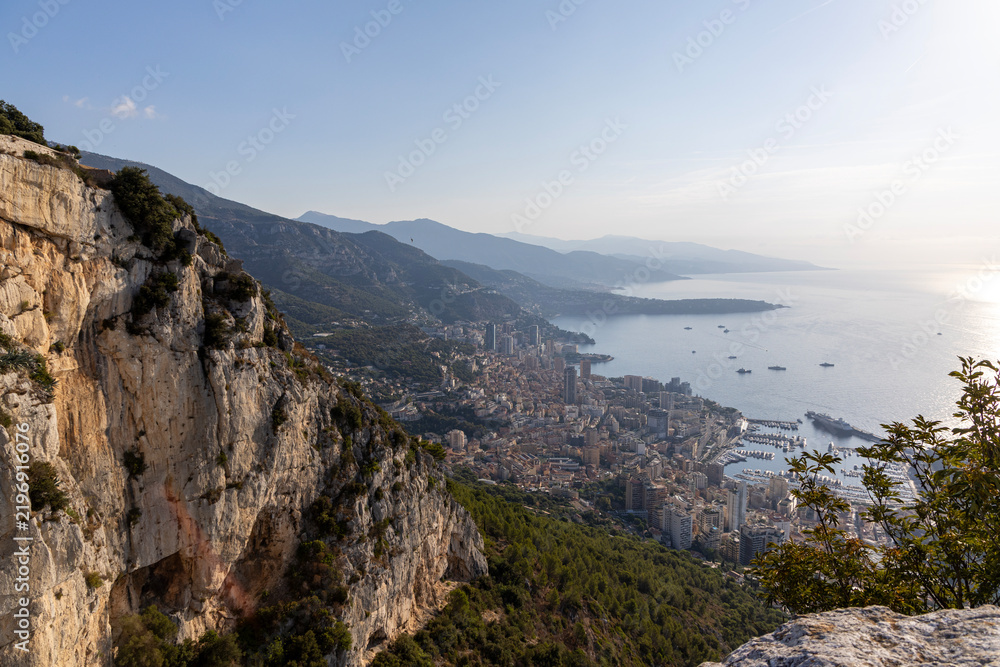 Obraz premium Panoramic view of Monaco-Monte Carlo. French Riviera, France.