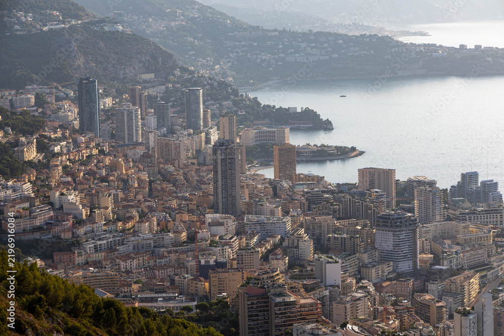 Obraz premium Panoramic view of Monaco-Monte Carlo. French Riviera, France.