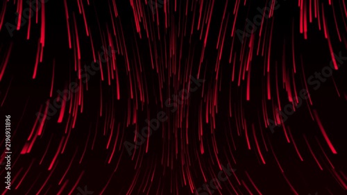 Seamless Loop Falling Red Light Lines Animation, Futuristic Neon Streaks Vertical Rain Motion Graphic, Cyberpunk Gaming Background Overlay
