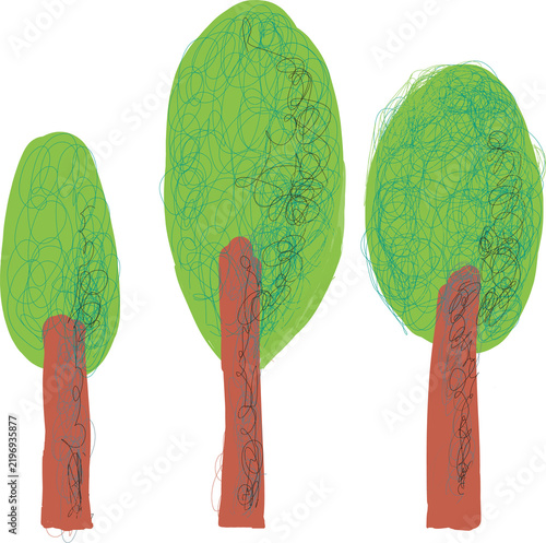 Plakat green tree