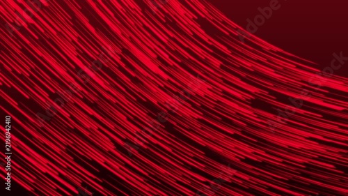 Seamless Loop Abstract Tech Red Light Trails, Glowing Neon Streaks Flowing Curved Lines Motion Graphic, Cyberpunk Gaming Background Overlay