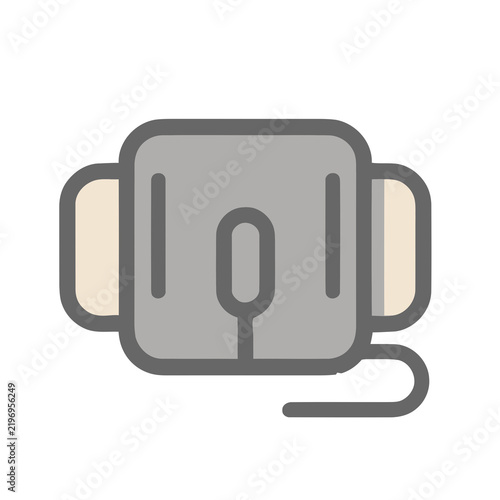 Stylized icon of a blood pressure monitor