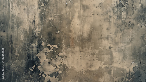 Vintage Grunge Texture Background with Weathered Distressed Surface in Neutral Gray and Beige