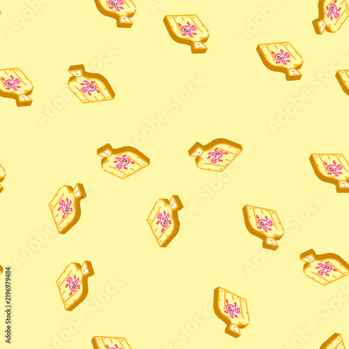 Принти на полотні ulcers man disease isometric seamless pattern