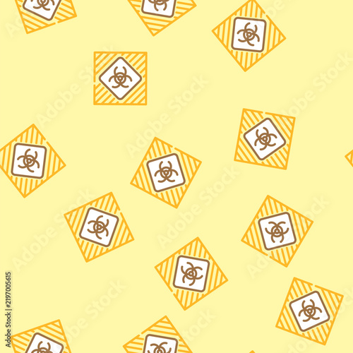 Bild auf Leinwand biohazard background chemical pollution vector seamless pattern biohazard backgr