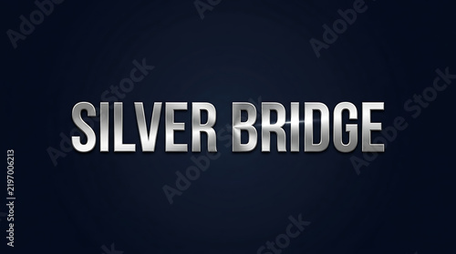 Metallic silver text effect design on dark background for stylish typography projects