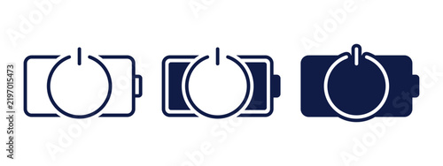 Battery Activation Shutdown Icon. Vector Illustration