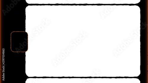 Film Frame with Sprocket Hole for Retro Vintage Effects, 
Super 8 mm moving for overlay your video. 