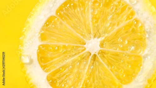 Closeup of a lemon slice