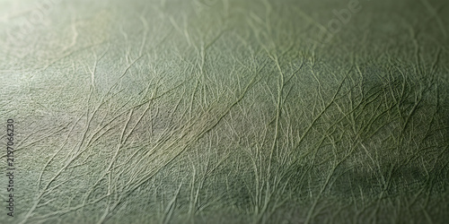 Matte sage bioplastic sheet with subtle pressed plant fibers and uneven translucency for edge-to-edge material background for branding, packaging, editorial, web and presentation design