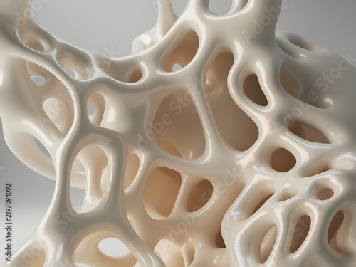 Smooth Creamy Ceramic Organic Sculpture Futuristic Architecture Concept Art