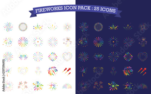 Colorful Firework Display In Night Sky For Festive Celebration
