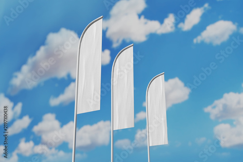 Flag Banner Mockup for showcasing your design to clients