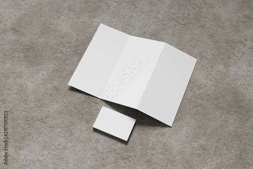 Business Card and Trifold Brochure Mockup for showcasing your design to clients