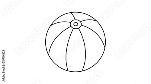 Classic black and white beach ball