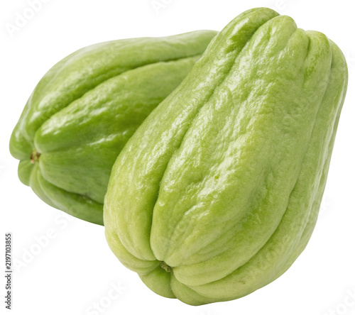 Two chayote fruits