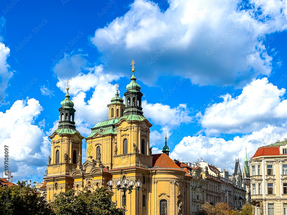 Obraz premium Antique building view in Prague, Czech Republic