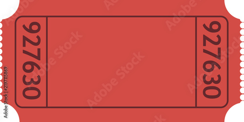 Vintage Retro Ticket Template with Blank Center