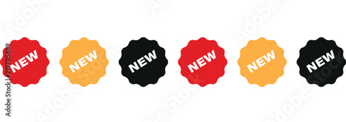 New Badge Sticker Collection in Blue Turquoise and White