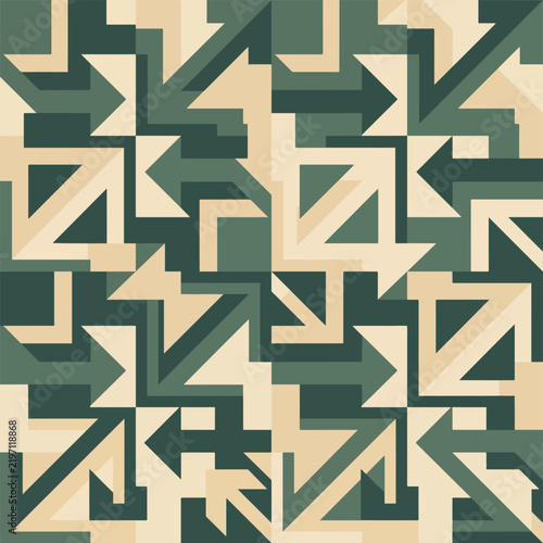 Abstract Arrow Directional Geometric Vector Seamless Pattern Background